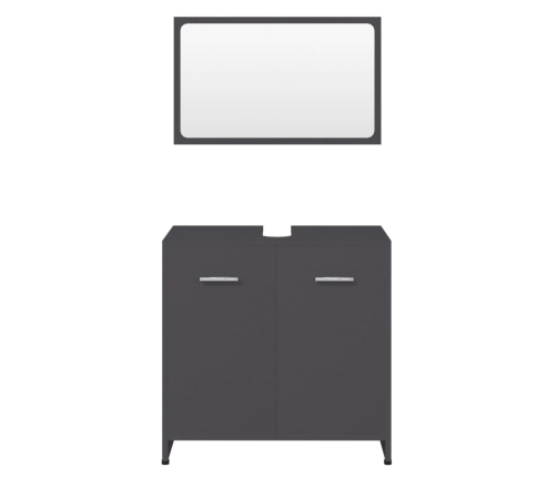 Set de muebles de baño madera contrachapada gris