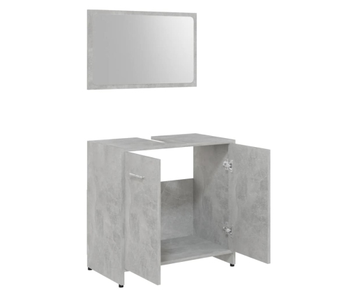 Conjunto de muebles de baño madera contrachapada gris hormigón