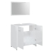 Conjunto de muebles de baño madera contrachapada blanco brillo