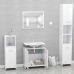 Conjunto de muebles de baño madera contrachapada blanco brillo