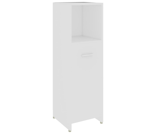 Armario de baño madera contrachapada blanco 30x30x95 cm