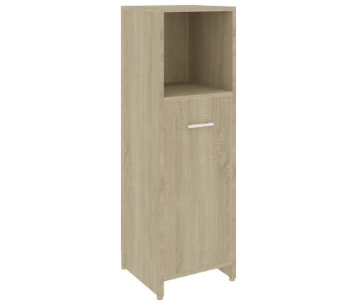 Armario de baño madera contrachapada color roble 30x30x95 cm