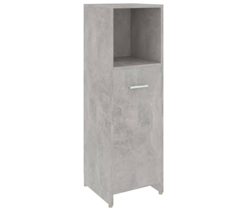 Armario de baño madera contrachapada gris hormigón 30x30x95 cm