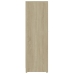 Armario de baño madera contrachapada blanco y roble 30x30x95 cm