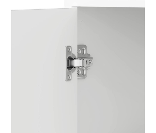 Armario de baño madera contrachapada blanco 30x30x183,5 cm
