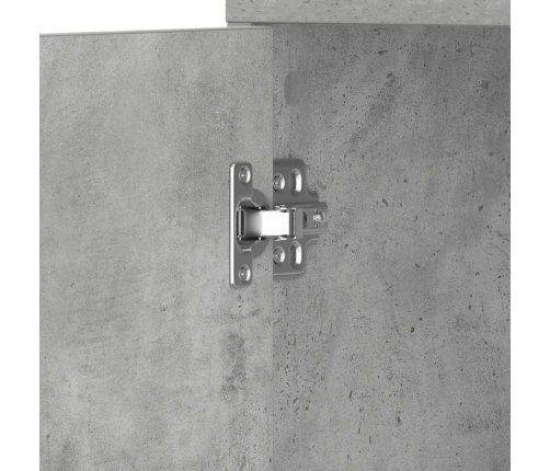 Armario baño madera contrachapada gris hormigón 30x30x183,5 cm