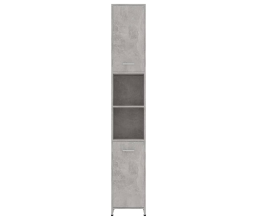 Armario baño madera contrachapada gris hormigón 30x30x183,5 cm