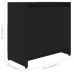 Armario de baño madera contrachapada negro 60x33x61 cm