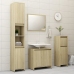 Armario de baño madera contrachapada color roble 60x33x61 cm