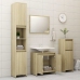 Armario de baño madera contrachapada color roble 60x33x61 cm