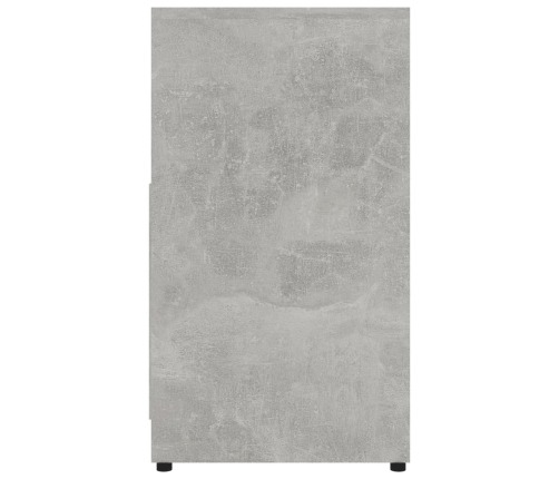 Armario de baño madera contrachapada gris hormigón 60x33x61 cm