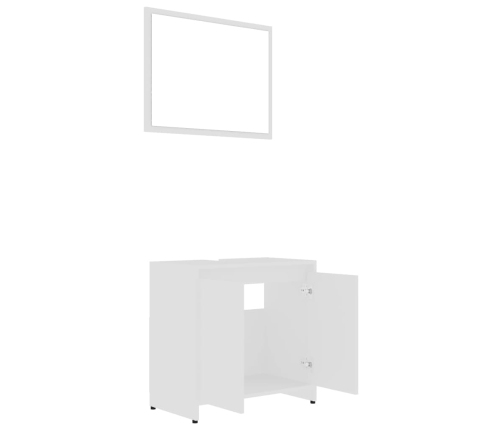 Conjunto de muebles de baño madera contrachapada blanco