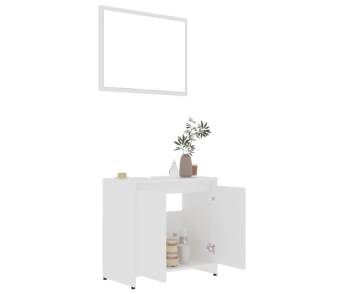 Conjunto de muebles de baño madera contrachapada blanco