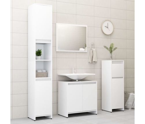 Conjunto de muebles de baño madera contrachapada blanco