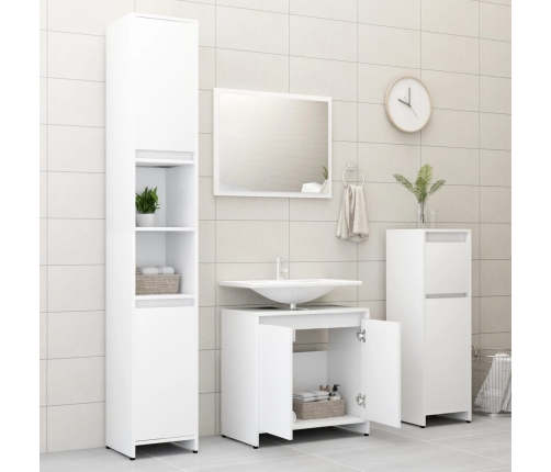 Conjunto de muebles de baño madera contrachapada blanco