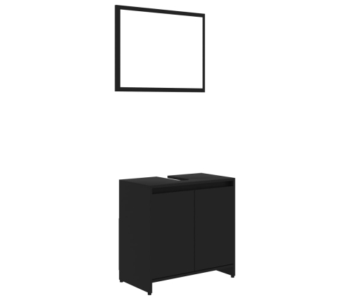 Conjunto de muebles de baño madera contrachapada negro