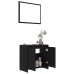 Conjunto de muebles de baño madera contrachapada negro