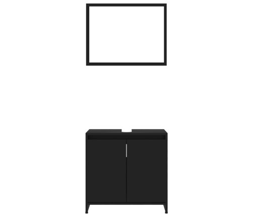 Conjunto de muebles de baño madera contrachapada negro