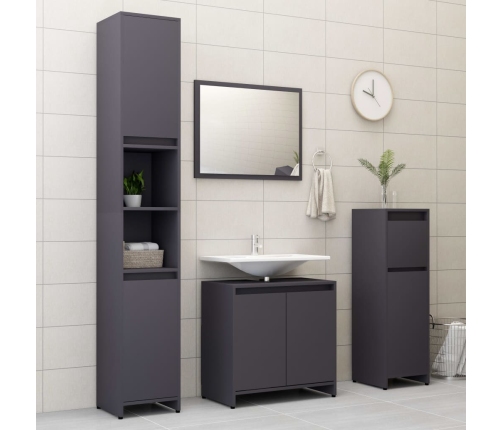 Conjunto de muebles de baño madera contrachapada gris