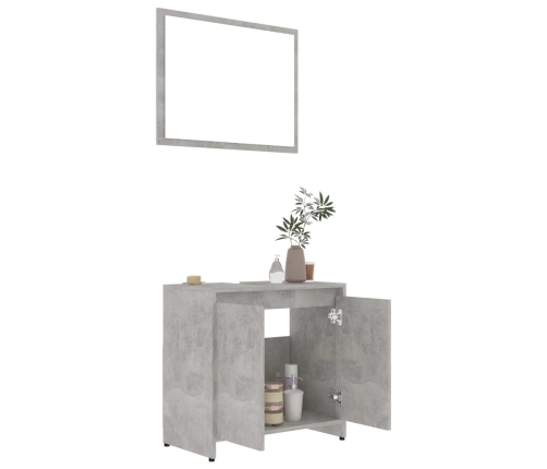 Conjunto de muebles de baño madera contrachapada gris hormigón