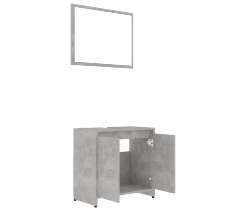 Conjunto de muebles de baño madera contrachapada gris hormigón