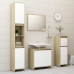 Conjunto de muebles de baño madera contrachapada blanco y roble