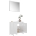 Conjunto de muebles de baño madera contrachapada blanco brillo