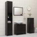 Conjunto de muebles de baño aglomerado negro brillante