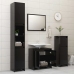 Conjunto de muebles de baño aglomerado negro brillante