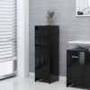 Armario de baño madera contrachapada negro 30x30x95 cm