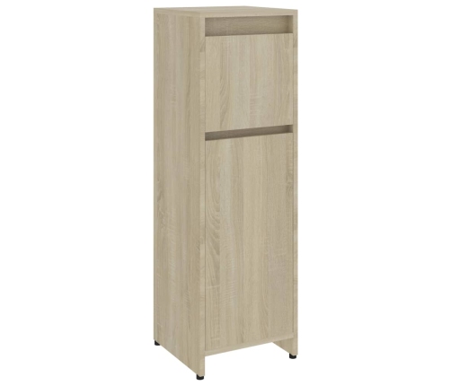 Armario de baño madera contrachapada color roble 30x30x95 cm