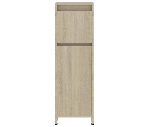 Armario de baño madera contrachapada color roble 30x30x95 cm