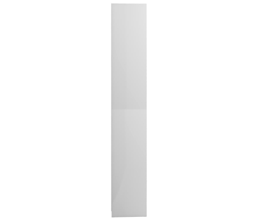 Armario baño madera contrachapada blanco brillo 30x30x183,5 cm