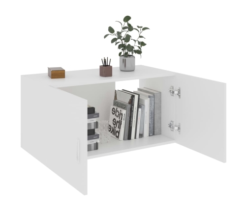 vidaXL Armario de pared madera contrachapada blanco 80x39x40 cm