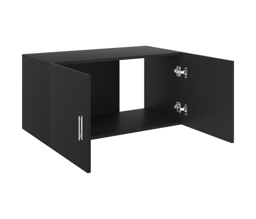 Armario de pared madera contrachapada negro 80x39x40 cm