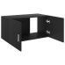 Armario de pared madera contrachapada negro 80x39x40 cm