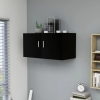 Armario de pared madera contrachapada negro 80x39x40 cm