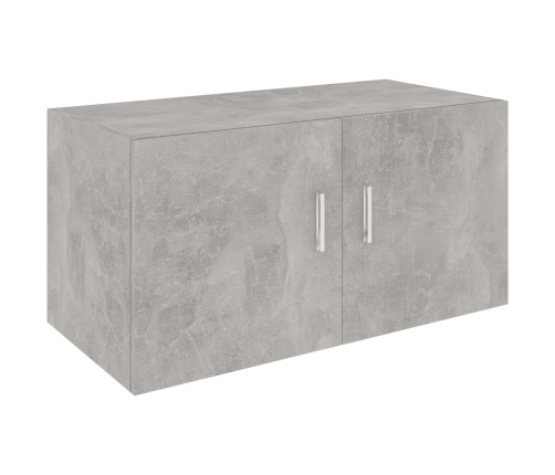 vidaXL Armario de pared madera contrachapada gris hormigón 80x39x40 cm