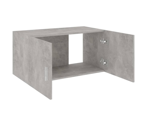 vidaXL Armario de pared madera contrachapada gris hormigón 80x39x40 cm