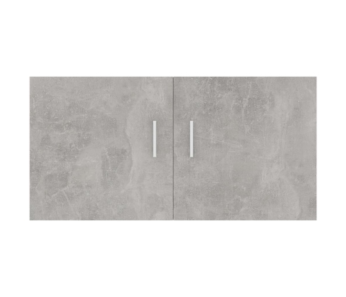 vidaXL Armario de pared madera contrachapada gris hormigón 80x39x40 cm