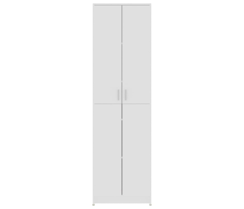 Armario de pasillo de madera contrachapada blanco 55x25x189 cm