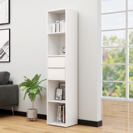 Estantería librería madera contrachapada blanco 36x30x171 cm