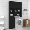 Armario de baño madera de ingeniería negro 32x25,5x190 cm