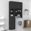 Armario de baño madera de ingeniería gris 32x25,5x190 cm