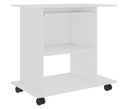 Mesa de ordenador madera contrachapada blanco 80x50x75 cm