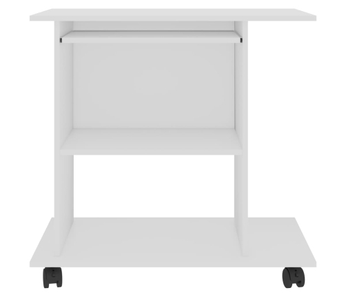 Mesa de ordenador madera contrachapada blanco 80x50x75 cm