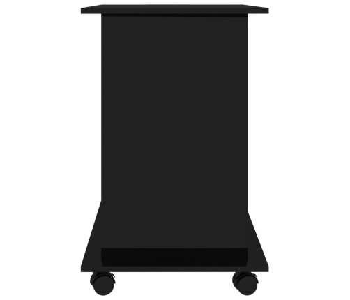 Mesa de ordenador madera contrachapada negro brillo 80x50x75 cm