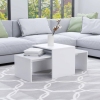 vidaXL Set de mesas de centro madera contrachapada blanco 100x48x40 cm