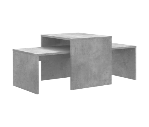 vidaXL Mesa de centro madera contrachapada gris hormigón 100x48x40 cm