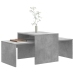 vidaXL Mesa de centro madera contrachapada gris hormigón 100x48x40 cm